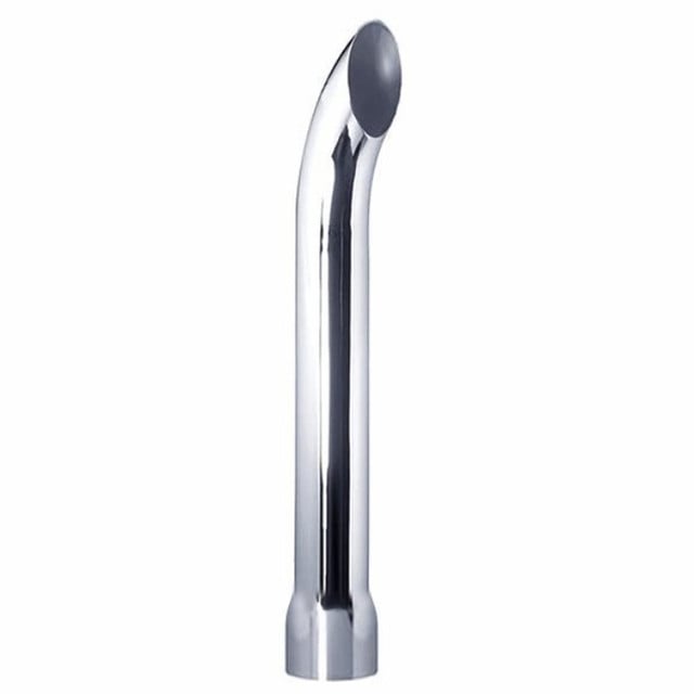 6" x 18" Curved Top ID Chrome Exhaust Tip K6-18EXC