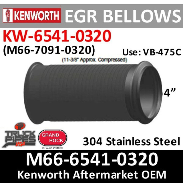 KW-6541-0320 Paccar Bellows Flex M66-7091-0320 or EBPB11861