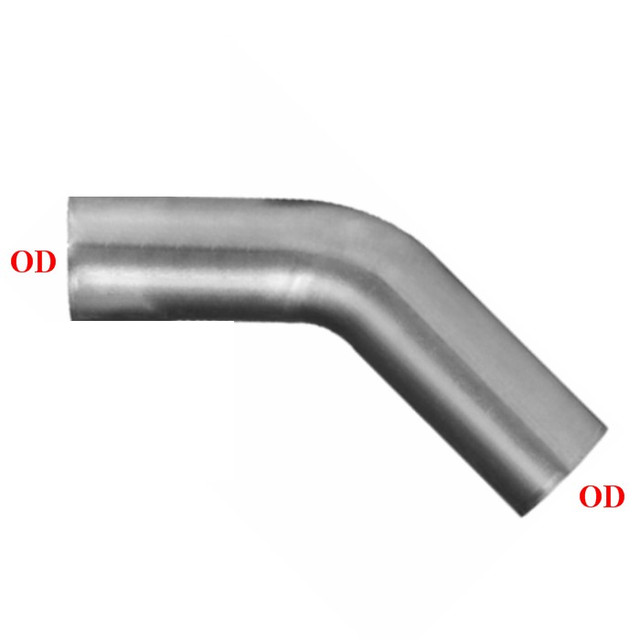 3" 45 Degree Exhaust Elbow 8" x 8" OD-OD Aluminized L345-0808SA
