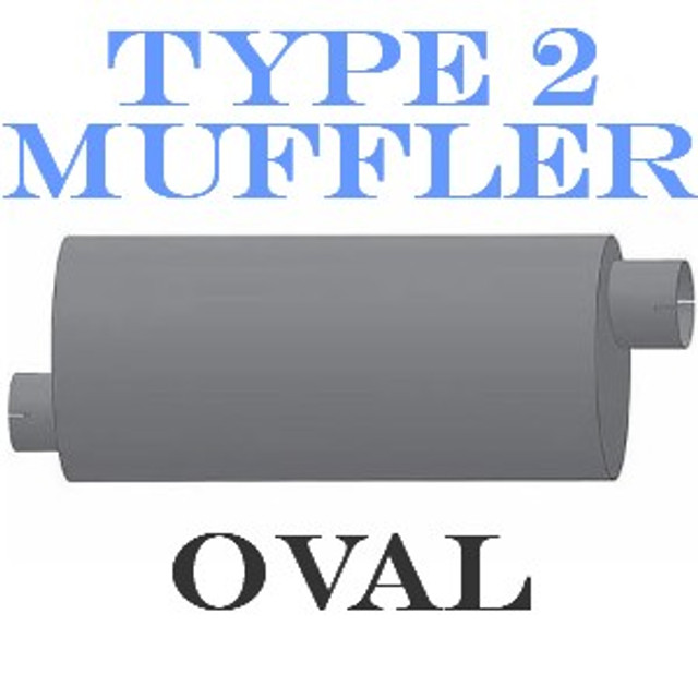 M-106 Type 2 Muffler 8.25" x 11.5 x 26" 3.5" IN-OUT