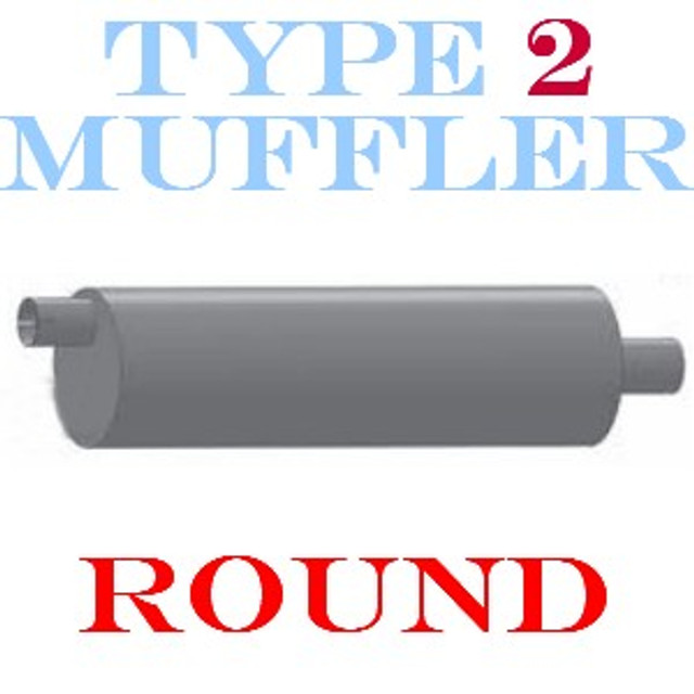 M-139 Type 2 Muffler 8.5" Round x 31" 3" IN-OUT