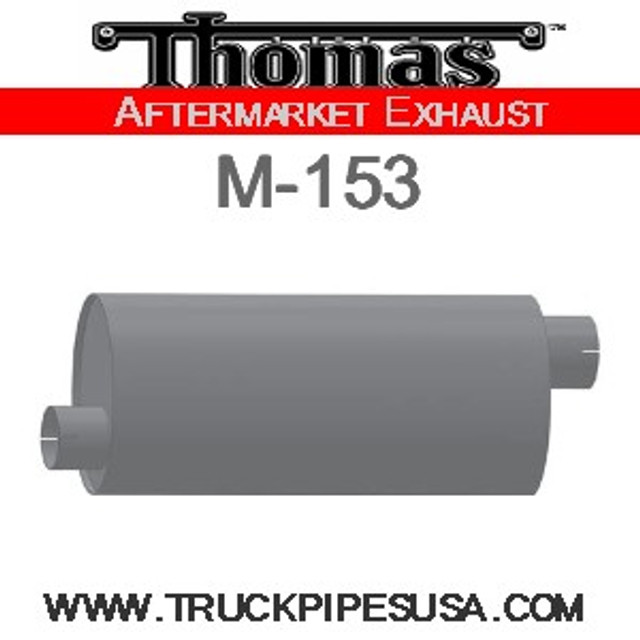 M-153 Type 2 Oval Muffler 8.25" x 11.5" x 27" 4" IN-OUT
