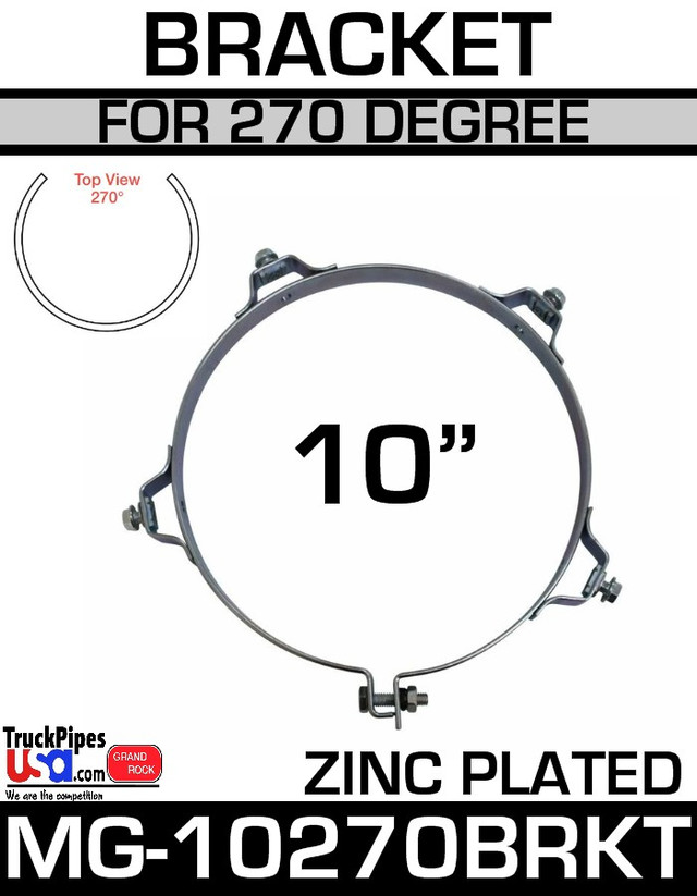 10" 270 Degree Zinc-Plated Bracket MG-10270BRKT