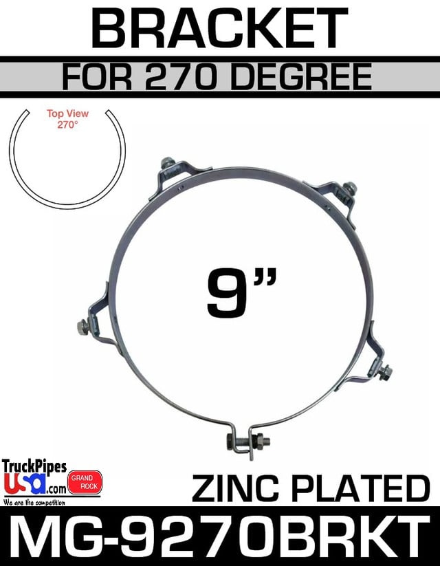 9" 270 Degree Zinc Plated Bracket MG-9270BRKT