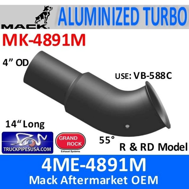 4ME-4891M Mack DM & R & RD Model Turbo Exhaust MK-4891M