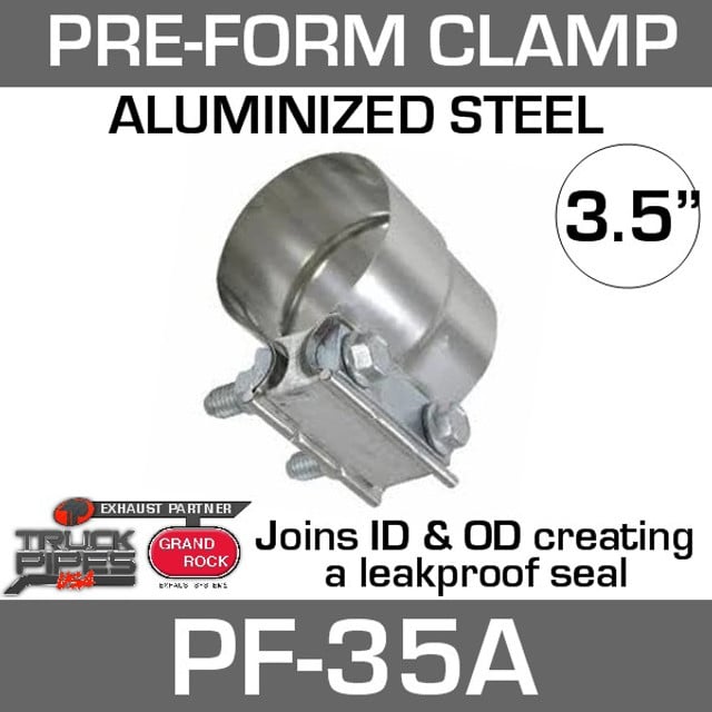 3.5" Preformed Aluminized Exhaust Seal Clamp PF-35A