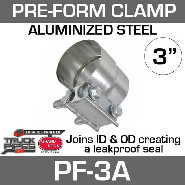 3" Preformed Aluminized Exhaust Seal Clamp PF-3A