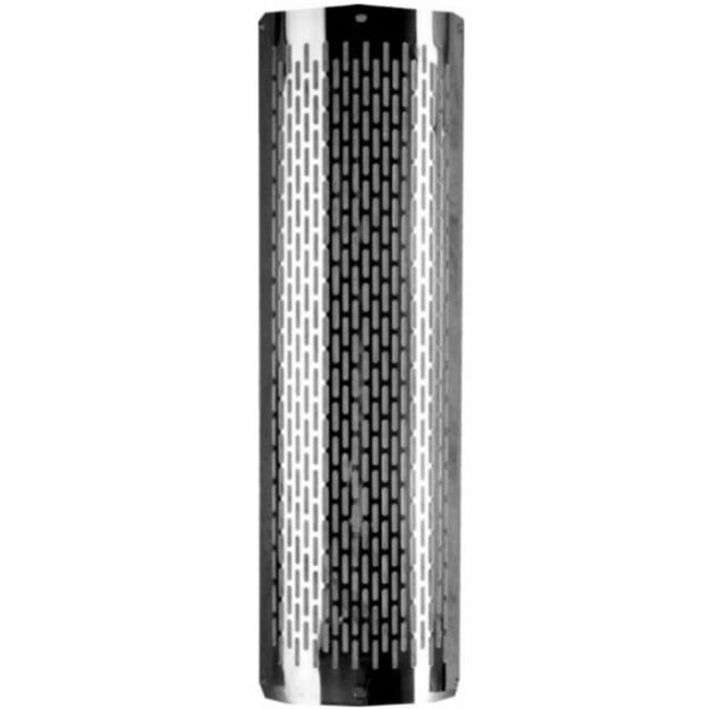 4" x 30" Heat Shield Vertical Slot Polished SS with 2 brackets