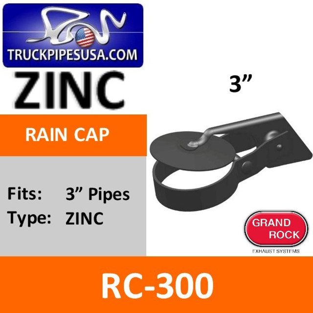 3 inch Zinc Plated Exhaust Rain Cap RC-300