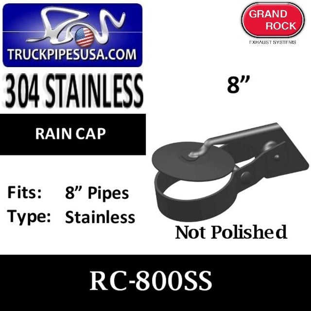 8 inch Exhaust Rain Cap Exhaust Top in Stainless Steel RC-800SS