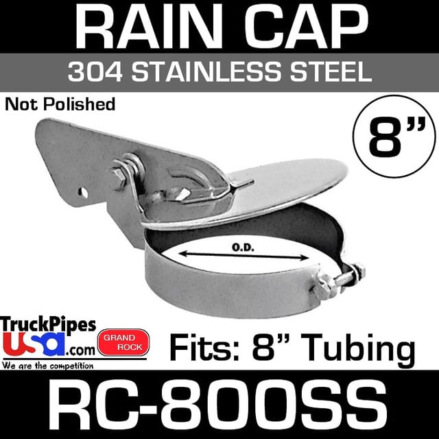 8 inch Exhaust Rain Cap Exhaust Top in Stainless Steel RC-800SS