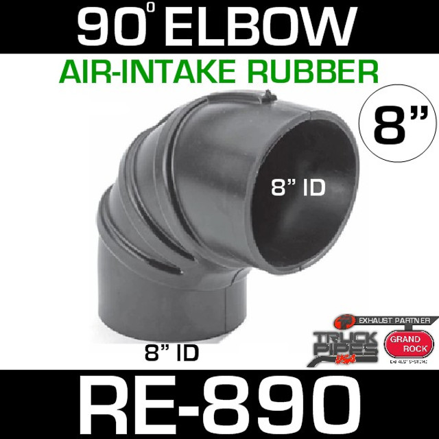 8" Air Intake Rubber 90 Degree Elbow RE-890