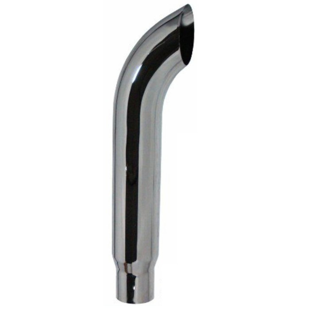6" x 96" Curved Top Chrome Exhaust Reduced to 5" ID SK6-96EXC-5