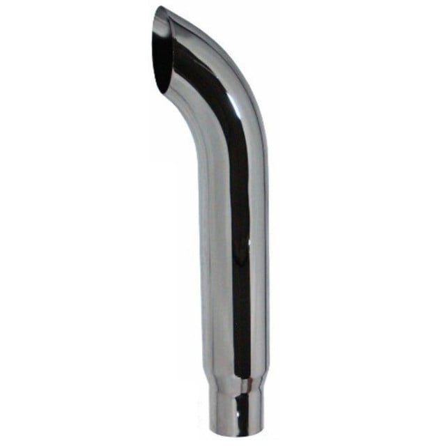 7" x 120" Curved Top Chrome Exhaust Reduced to 5" ID SK7-120EXC-5