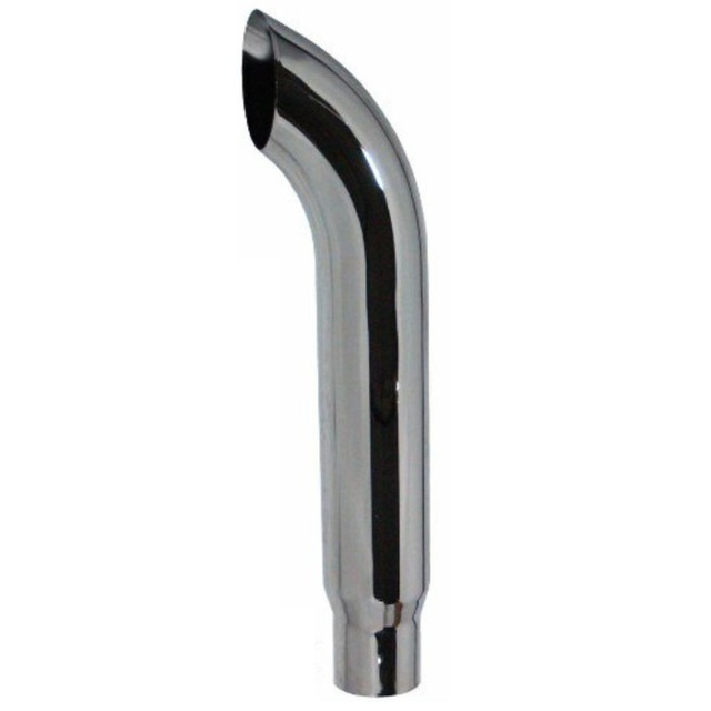 7" x 72" Curved Top Chrome Exhaust Reduced to 5" ID SK7-72EXC-5