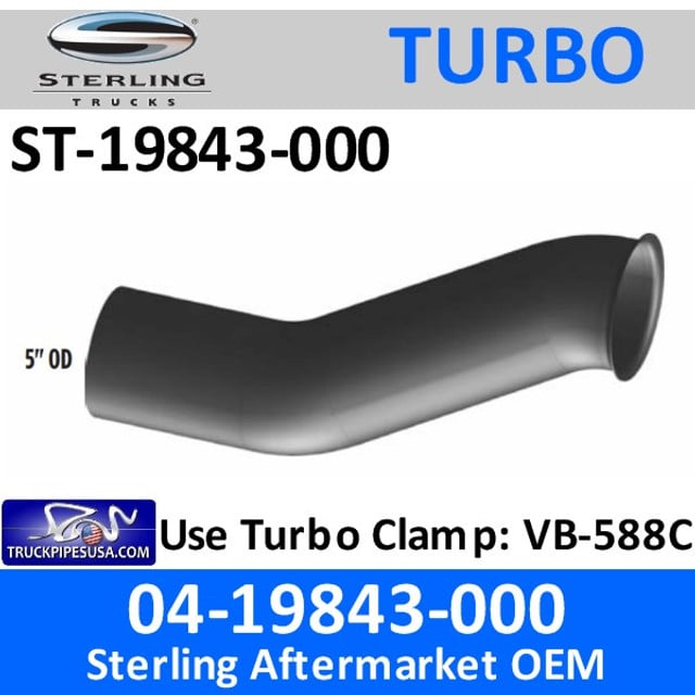 04-19843-000 Sterling Exhaust Turbo Pipe ST-19843-000