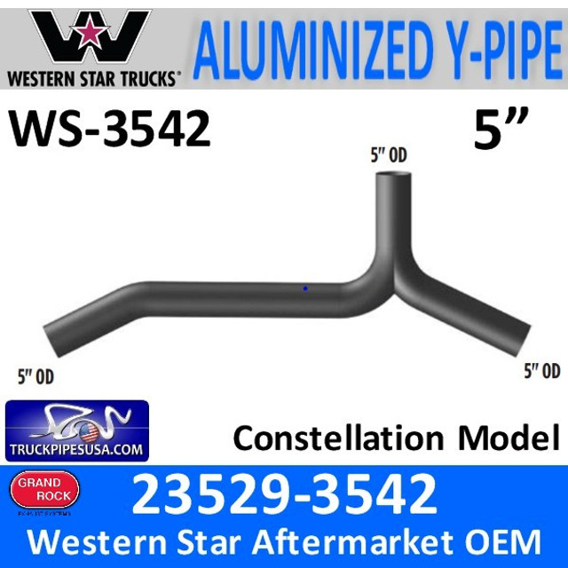 Western Star 23529-3542 Y-Pipe Exhaust