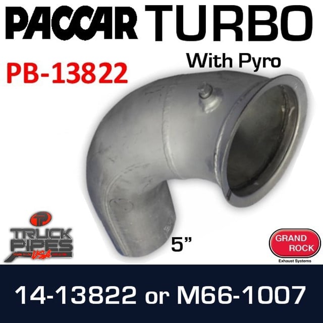 M66-1007 or 14-13822 Peterbilt Exhaust 5" OD Turbo PB-13822