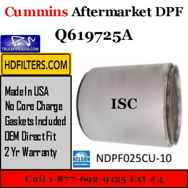 Q619725A Cummins ISC Engine Diesel Particulate Filter DPF
