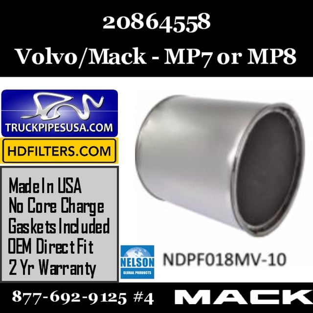 20864558 Volvo Mack DPF for MP7 or MP8 Engine
