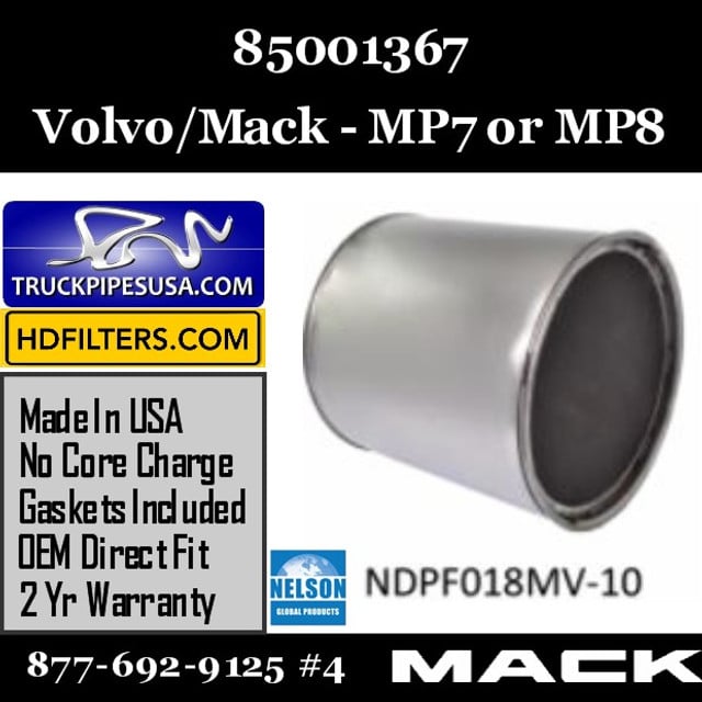 85001367 Volvo Mack DPF for MP7 or MP8 Engine