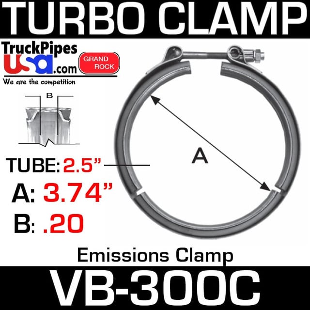 VB-300C Emissions V-Band Turbo Clamp Breeze VT10318C02