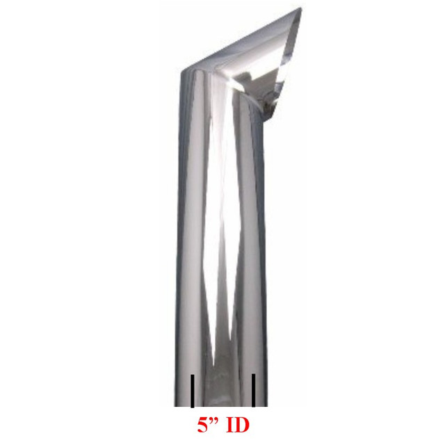 5" x 36" Brute Chrome ID Bottom Exhaust Tip BR5-36EXC