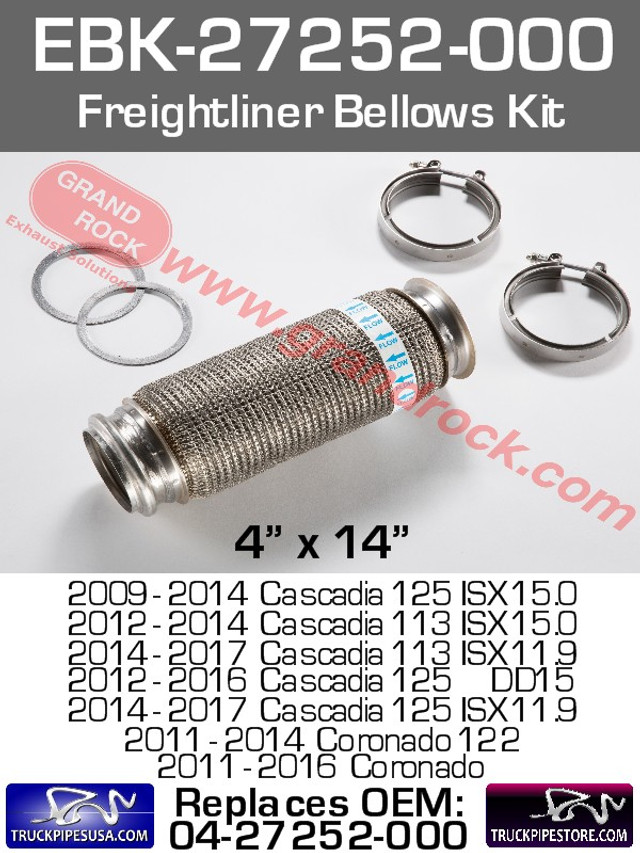 04-27252-000 Freightliner Bellows Kit 4" x 14" EBK-27252-000