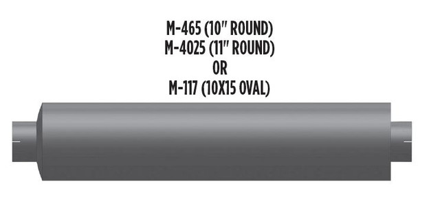 M-465 Type 1 Muffler 10.1" x 44.5" 5" Inlet-Outlet M100465