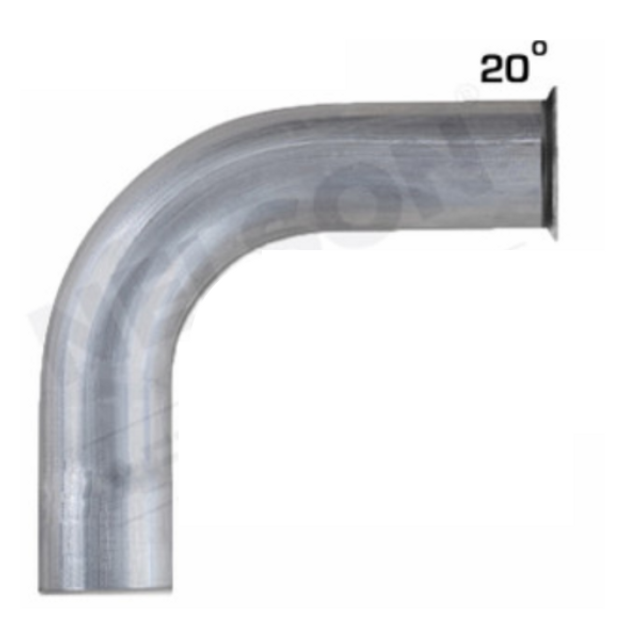 4" 90 Deg Flared End Stainless Steel Turbo Pipe 900552A