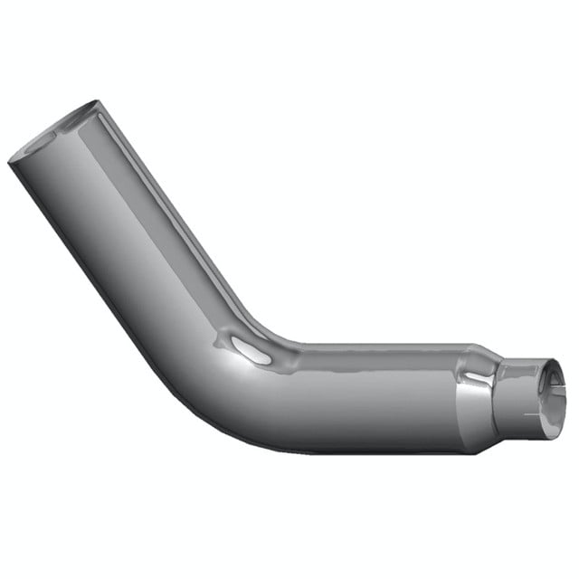 Lincoln Chrome 7" to 5" 60 Degree Elbow