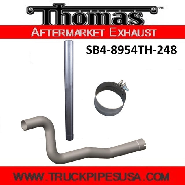Thomas Bus 4" Aluminized 4" x 48" Stack & Pipe Kit SB4-8954TH-248