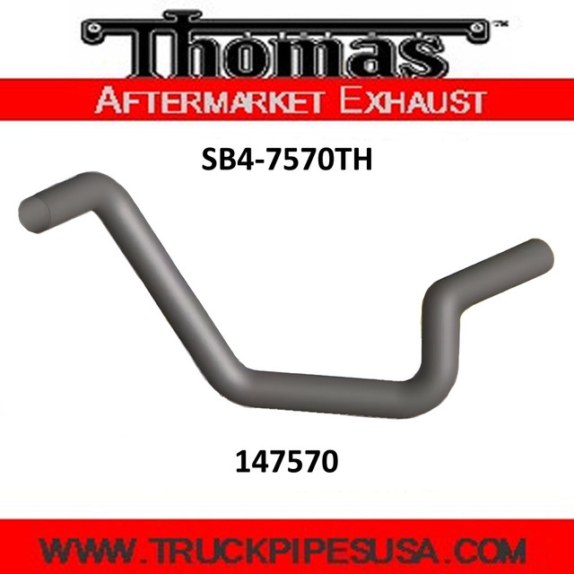 147570 Thomas Bus 4" 4-Bend Exhaust Pipe OD/ID Aluminized SB4-7570TH default