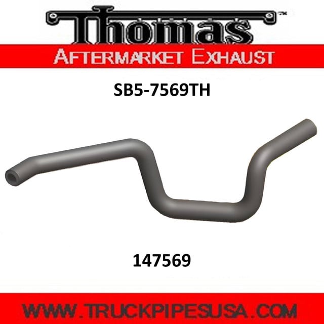147569 Thomas Bus 4" 5-Bend Exhaust Pipe ID/OD Aluminized SB5-7569TH default