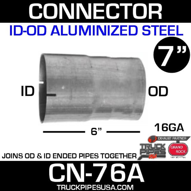 7" x 6" Exhaust Connector ID-OD Aluminized CN-76A - SPECIAL ORDER