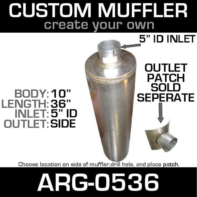 10" Universal Round 36" Muffler with 5" ID ARG-0536