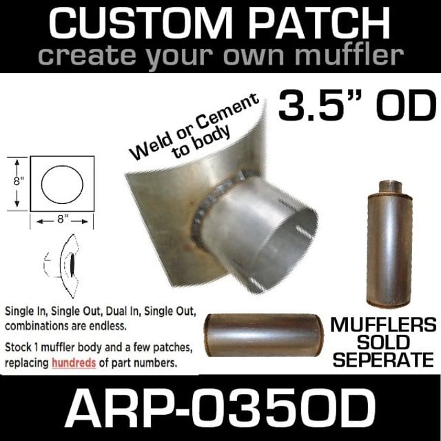 3.5" OD Universal Muffler Patch 8x8 ARP-035OD