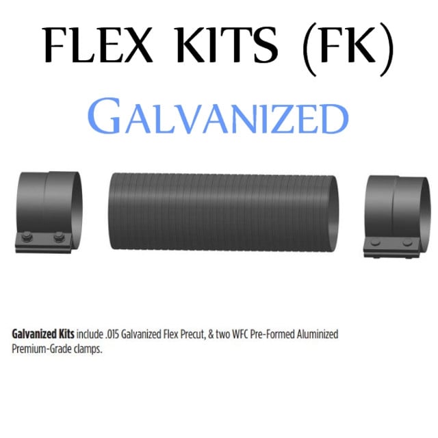 FK-512G 5" x 12" Galvanized Flex-Pipe Kit 2 Clamps Included FK-512G