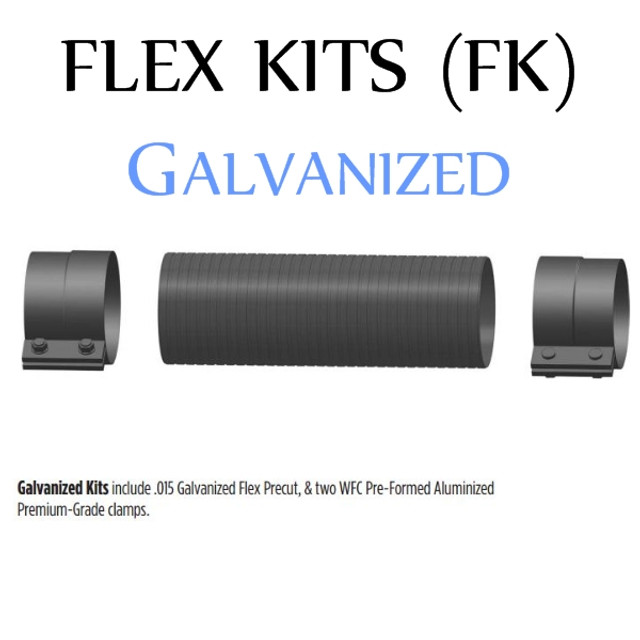 FK-518G 5" x 18" Galvanized Flex-Pipe Kit 2 Clamps Included FK-518G