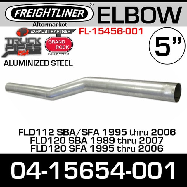 04-15654-001 Freightliner 5" Long Exhaust Elbow FL-15654-001