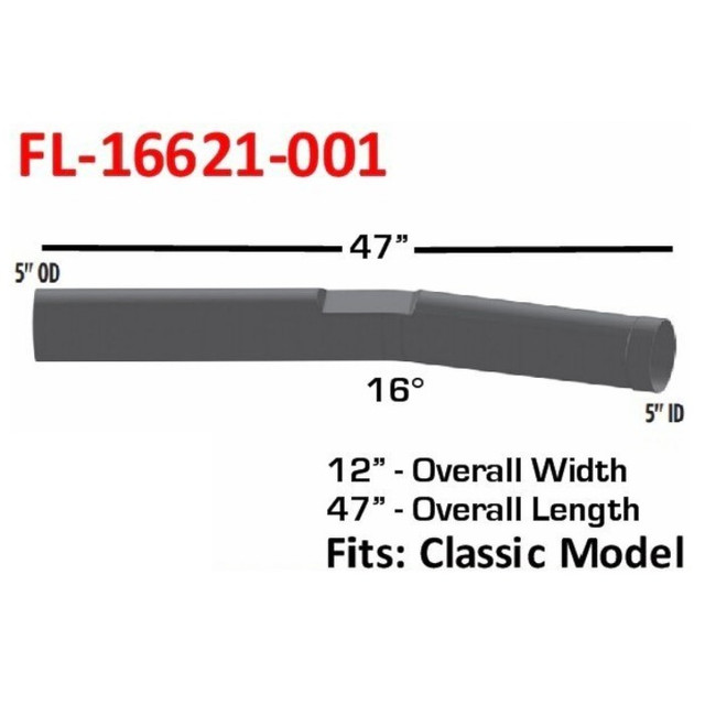 04-16621-001 Freightliner Classic Pipe Exhaust FL-16621-001