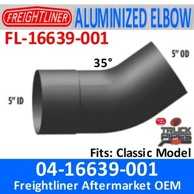 04-16639-001 Freightliner 35 Deg ALZ Exhaust Elbow FL-16639-001