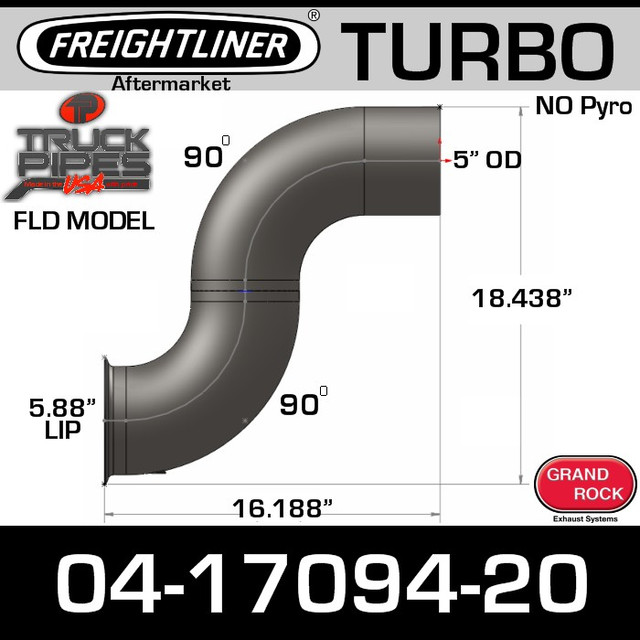 04-17094-020 Freightliner Turbo Exhaust NO Pyro FL-17094-020