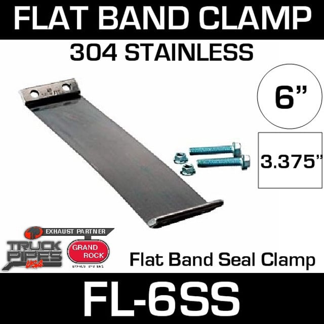 6" 304 Stainless Steel Flex-Seal Exhaust Clamp FL-6SS