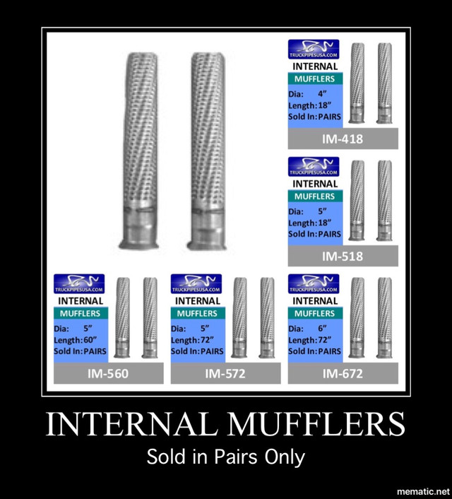 Internal Mufflers - Muffler Baffles insert with ease with our new system with instructions on how to install your Internal Baffle