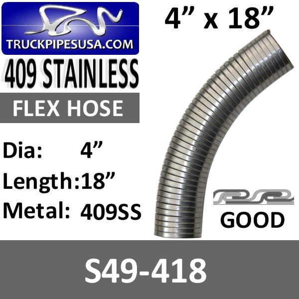 4" Exhaust Diffuser Pipe Tip Made in 409 Stainless Steel SB24971FL