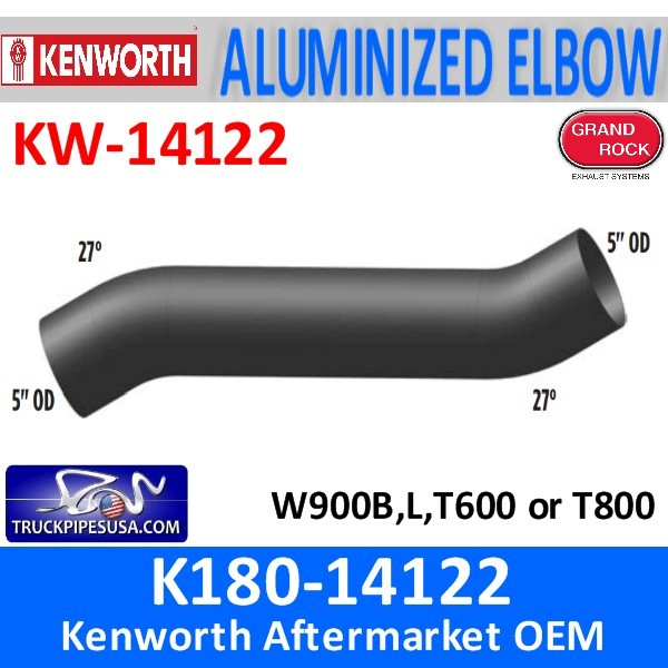 K180-14122 Kenworth Exhaust Double 27 Degree Bends