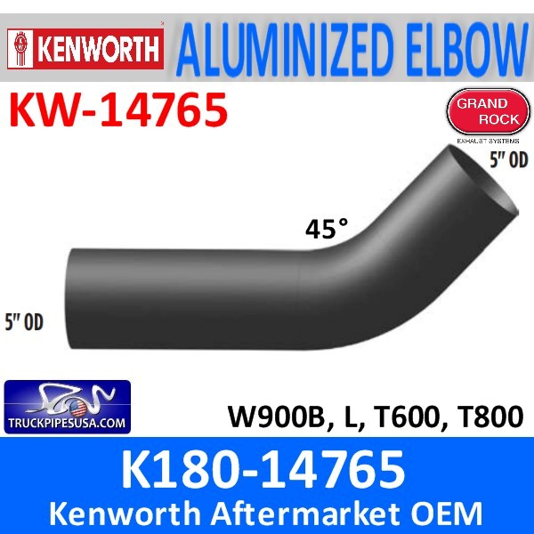 K180-14765 Kenworth Exhaust 45 Degree Elbow