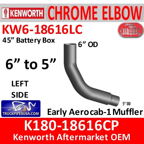 K180-18616CP Kenworth Left Chrome 6