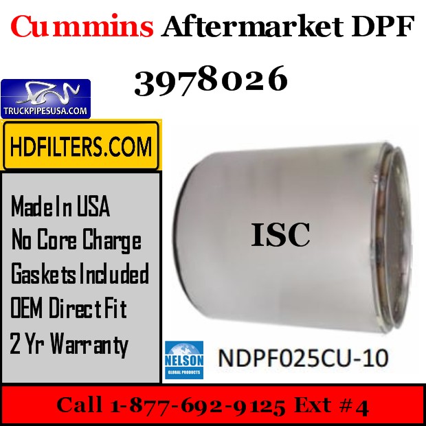 3978026 Cummins ISC Engine Diesel Particulate Filter DPF